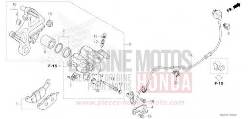 REAR BRAKE CALIPER GB350SS de 2025